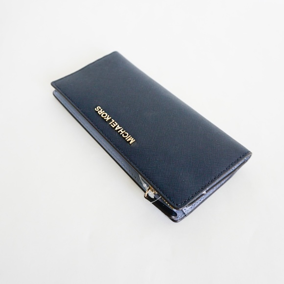 Michael kors jet set wallet navy Clearance